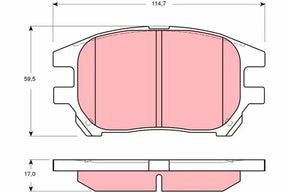 Brake Pad Set, Disc Brake GDB3379 - TRW