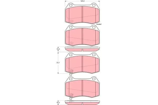 Brake Pad Set, Disc Brake GDB3381DT - TRW