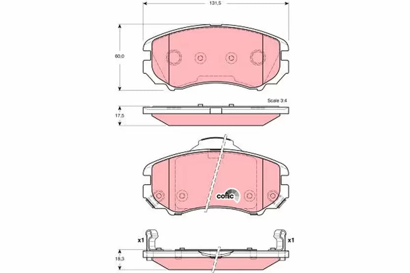 Brake Pad Set, Disc Brake GDB3386 - TRW