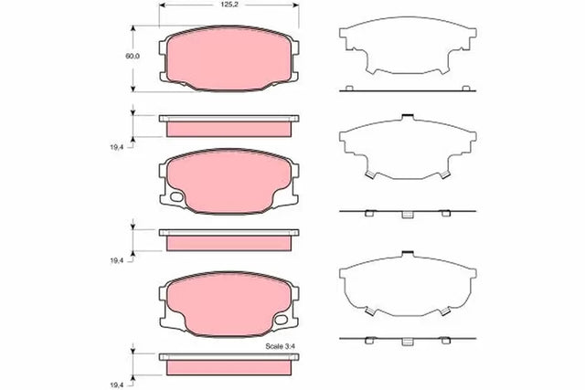 Brake Pad Set, Disc Brake GDB3388 - TRW