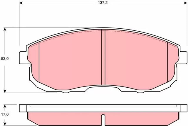 Brake Pad Set, Disc Brake GDB3390 - TRW