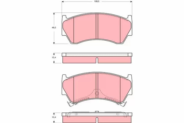 Brake Pad Set, Disc Brake GDB3391 - TRW