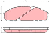 Brake Pad Set, Disc Brake GDB3394DT - TRW