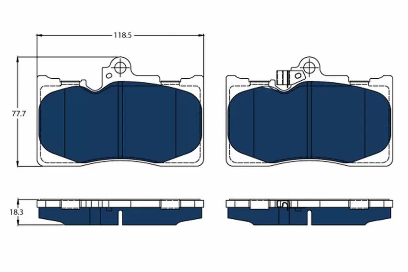 Brake Pad Set, Disc Brake GDB3398BTE - TRW