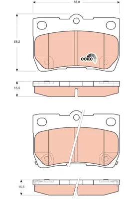 Brake Pad Set, Disc Brake GDB3399DT - TRW