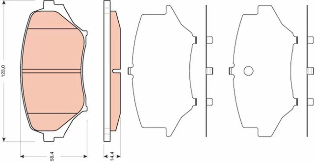 Brake Pad Set, Disc Brake GDB3401 - TRW