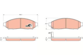 Brake Pad Set, Disc Brake GDB3404 - TRW