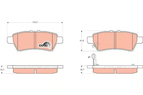 Brake Pad Set, Disc Brake GDB3405 - TRW