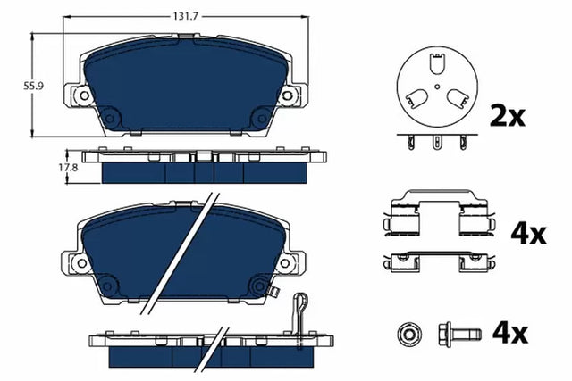 Brake Pad Set, Disc Brake GDB3407 - TRW
