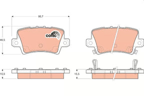 Brake Pad Set, Disc Brake GDB3408 - TRW