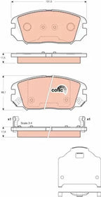 Brake Pad Set, Disc Brake GDB3409 - TRW