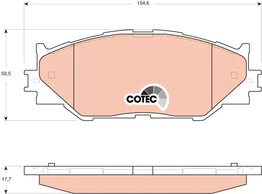 Brake Pad Set, Disc Brake GDB3410DT - TRW