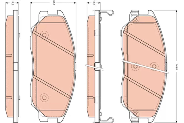 Brake Pad Set, Disc Brake GDB3412 - TRW