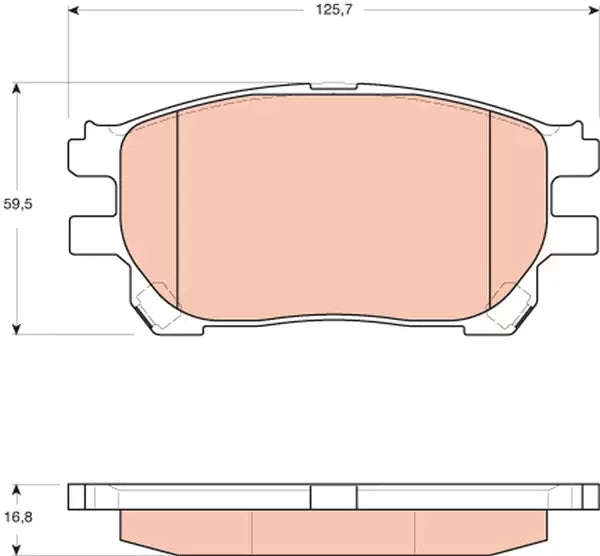 Brake Pad Set, Disc Brake GDB3414 - TRW