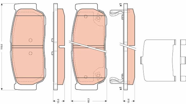 Brake Pad Set, Disc Brake GDB3417 - TRW