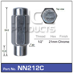 Wheel Nut NN212C - Nice Products | Universal Auto Spares