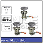Door Lock set 3 NDL1D-3 - Nice Products | Universal Auto Spares