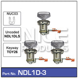Door Lock set 3 NDL1D-3 - Nice Products | Universal Auto Spares
