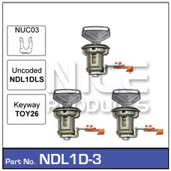 Door Lock set 3 NDL1D-3 - Nice Products | Universal Auto Spares