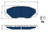 Brake Pad Set, Disc Brake GDB3424BTE - TRW - Brake Pads - TRW