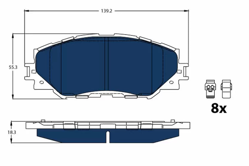 Brake Pad Set, Disc Brake GDB3425BTE - TRW