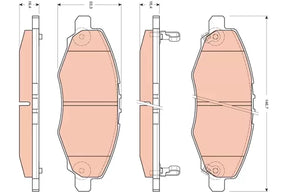 Brake Pad Set, Disc Brake GDB3427DT - TRW
