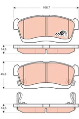 Brake Pad Set, Disc Brake GDB3430DT - TRW