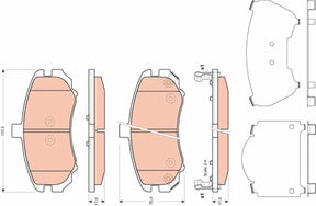 Brake Pad Set, Disc Brake GDB3431 - TRW