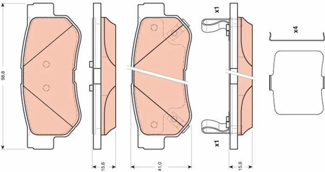 Brake Pad Set, Disc Brake GDB3432 - TRW