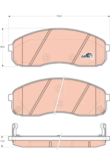 Brake Pad Set, Disc Brake GDB3433 - TRW