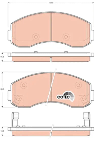 Brake Pad Set, Disc Brake GDB3434 - TRW