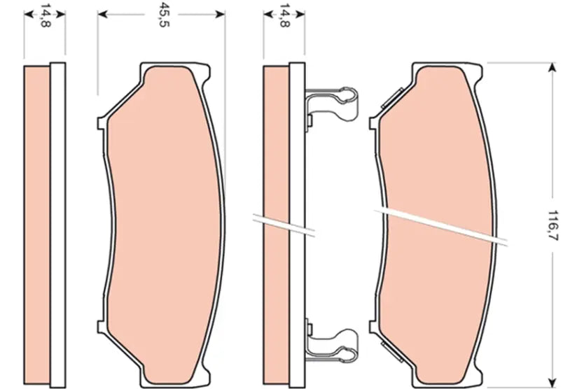 Brake Pad Set, Disc Brake GDB3436 - TRW