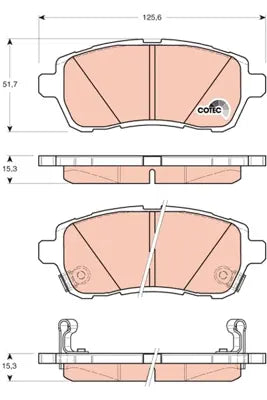 Brake Pad Set, Disc Brake GDB3437 - TRW