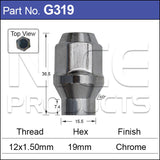 Chrome Nut G319 - Nice Products | Universal Auto Spares