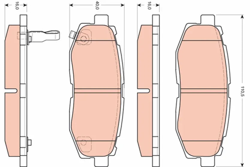 Brake Pad Set, Disc Brake GDB3442 - TRW