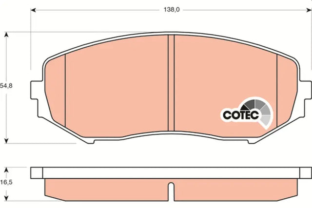Brake Pad Set, Disc Brake GDB3443 - TRW