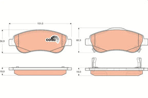 Brake Pad Set, Disc Brake GDB3445 - TRW