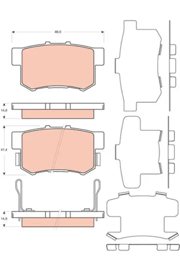 Brake Pad Set, Disc Brake GDB3447 - TRW