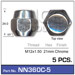 Wheel Nut NN360C-5 - Nice Products | Universal Auto Spares