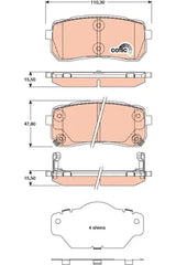 Brake Pad Set, Disc Brake GDB3449DT - TRW