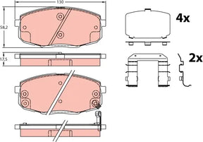 Brake Pad Set, Disc Brake GDB3450 - TRW
