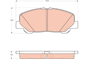Brake Pad Set, Disc Brake GDB3455 - TRW