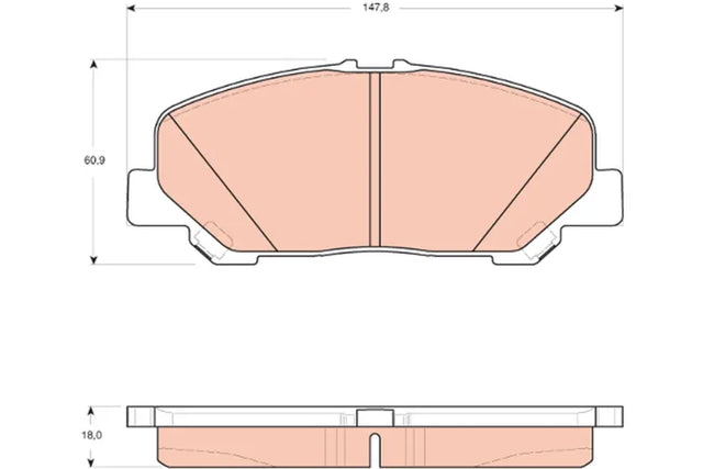 Brake Pad Set, Disc Brake GDB3455 - TRW