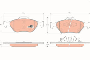 Brake Pad Set, Disc Brake GDB3457 - TRW