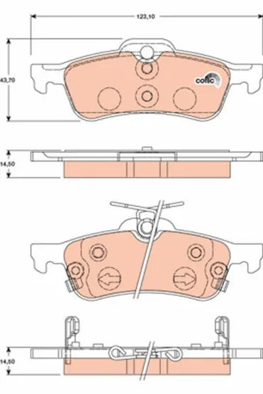 Brake Pad Set, Disc Brake GDB3458 - TRW