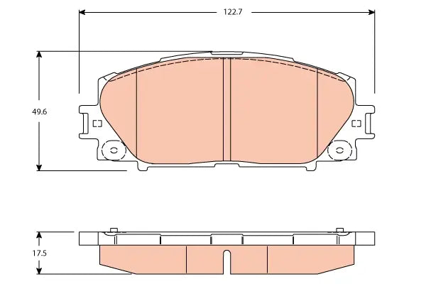 Brake Pad Set, Disc Brake GDB3459 - TRW