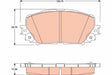 Brake Pad Set, Disc Brake GDB3460 - TRW