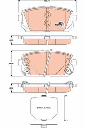 Brake Pad Set, Disc Brake GDB3462 - TRW