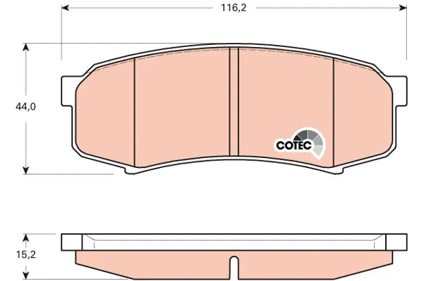 Brake Pad Set, Disc Brake GDB3464 - TRW