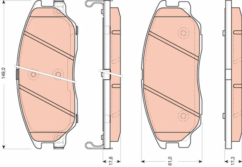 Brake Pad Set, Disc Brake GDB3465 - TRW